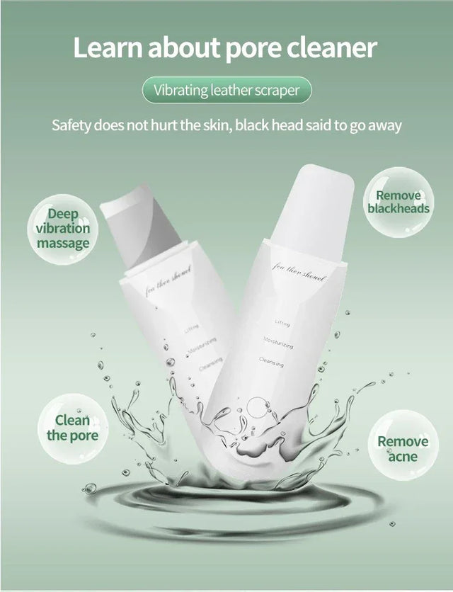 Deep Vibrate Ultrasonic Facial Skin Scrubber Cleaner - Omega Lifestyles