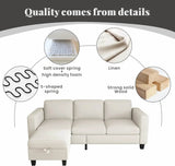 L-Shaped Modular Sectional Sofa With Storage - Omega Lifestyles