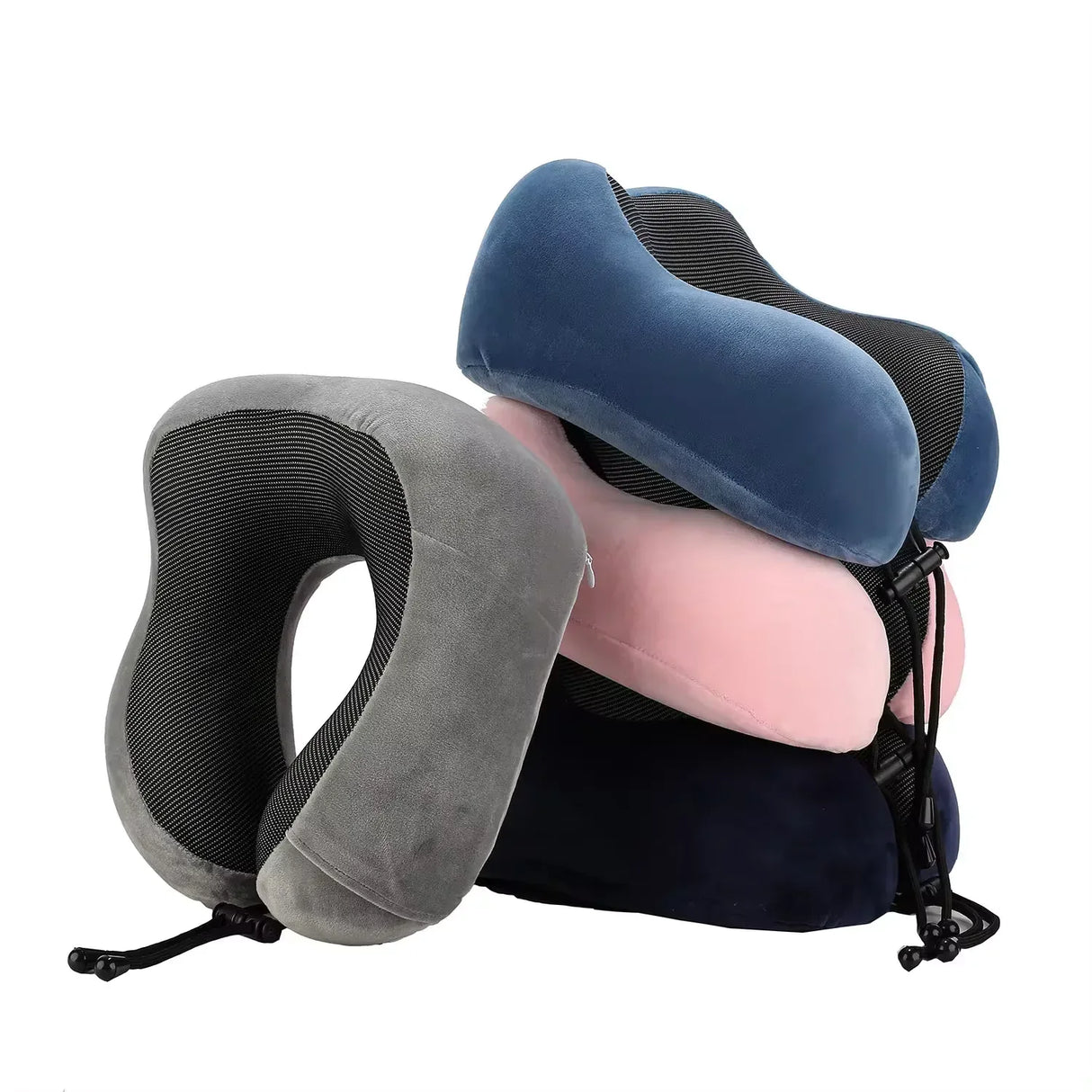 U-Shape Memory Foam Travel Neck Pillow With Magnetic Fabric - Omega Lifestyles