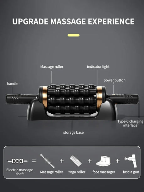 Rechargeable Electric Percussive Muscle Roller Massage Device - Omega Lifestyles