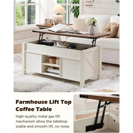 Farmhouse Lift-Top Coffee Table - Omega Lifestyles