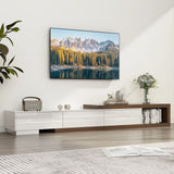 Extendable Reversible Engineered Wood TV Stand With Drawers