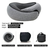 Memory Foam Travel Neck Pillow Adjustable U-Shape Support - Omega Lifestyles