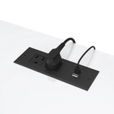 Modern 63-Inch Adjustable LED TV Stand With Storage Shelves