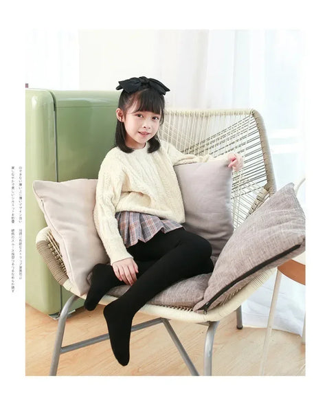 Kids Winter Thick Cotton Elastane Warm Leggings - Omega Lifestyles