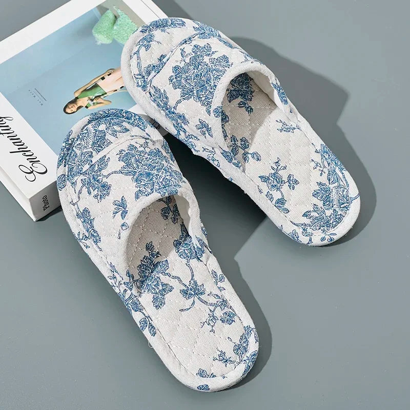 Cotton Floral Lightweight Antislip Indoor Women’s Slippers