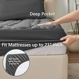 Queen Soft Cooling Quilted Mattress Protector Pad - Omega Lifestyles