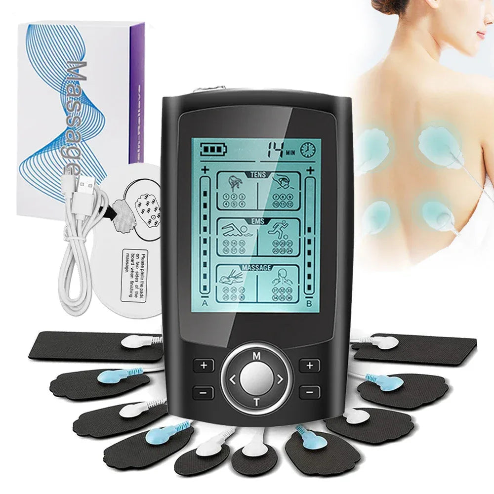 Digital Dual Channel TENS Unit EMS Muscle Stimulator Therapy - Omega Lifestyles