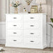 Modern Farmhouse 8-Drawer Wood Dresser - Omega Lifestyles