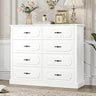 Modern Farmhouse 8-Drawer Wood Dresser - Omega Lifestyles