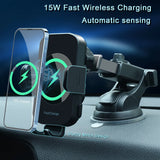 15W Fast Wireless Auto Clamping Car Charger Phone Holder