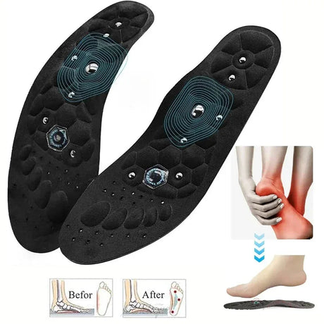 Orthopedic Magnetic Acupressure Silicone Foot Insoles - Omega Lifestyles