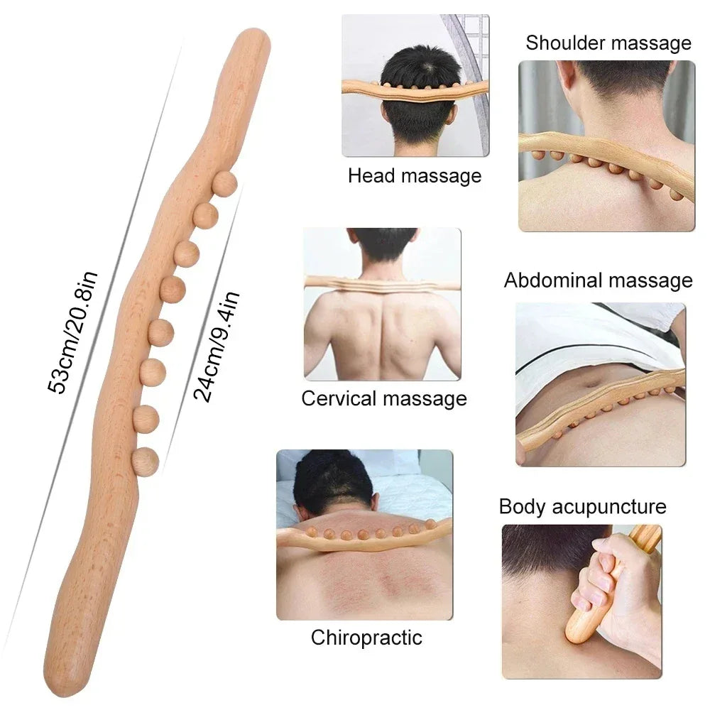 Full Body Carbonized Wood Gua Sha Massage Stick - Omega Lifestyles