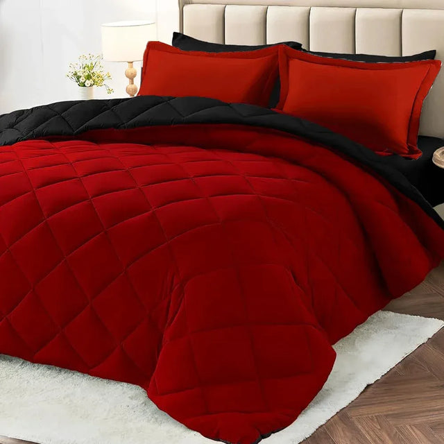 2-Piece Reversible All-Season Polyester Comforter Set - Omega Lifestyles