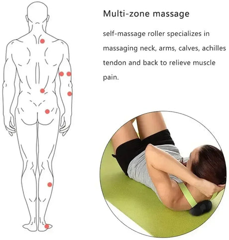 EPP Double Lacrosse Massage Ball For Deep Tissue Pain - Omega Lifestyles