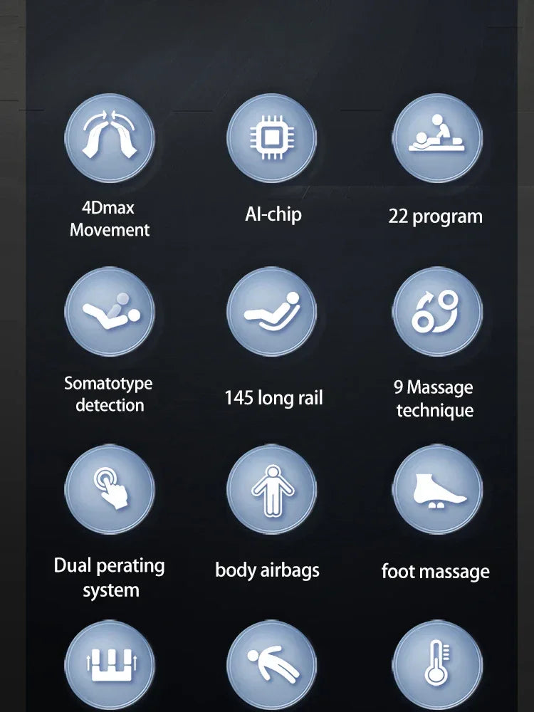 4D AI Voice Control Zero Gravity Massage Chair With Heating - Omega Lifestyles