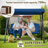 3 Seat Outdoor Porch Swing with Canopy - Omega Lifestyles