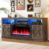 Farmhouse Living Room Fireplace TV Stand Console
