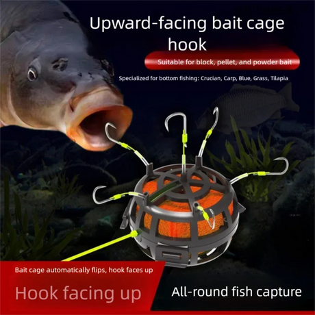 Explosion Bait Cage Rig With Six Rust-Resistant Hooks - Omega Lifestyles