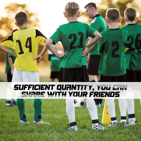 Pair Of Adjustable Nylon Soccer Shin Guard Straps - Omega Lifestyles