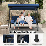 3-Seat Outdoor Porch Swing with Canopy - Omega Lifestyles