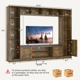 Modern 4-Piece Wall Unit TV Stand With Bookshelves