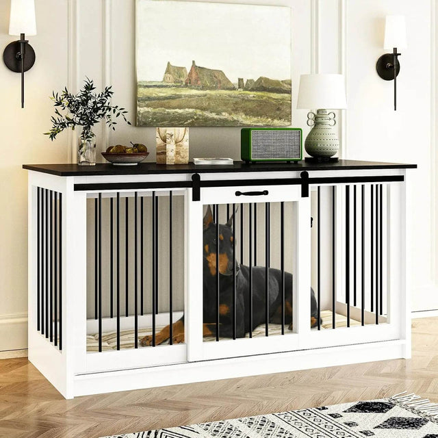 Extra Large Indoor Heavy Duty Furniture-Style Dog Crate - Omega Lifestyles
