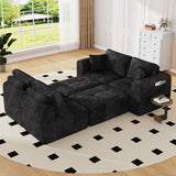 Modular L-Shaped U-Shaped Convertible Ottoman Sectional Sofa