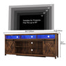 Farmhouse Sliding Barn Door Wooden TV Stand Cabinet