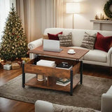 Rustic Brown Lift Top Coffee Table - Omega Lifestyles