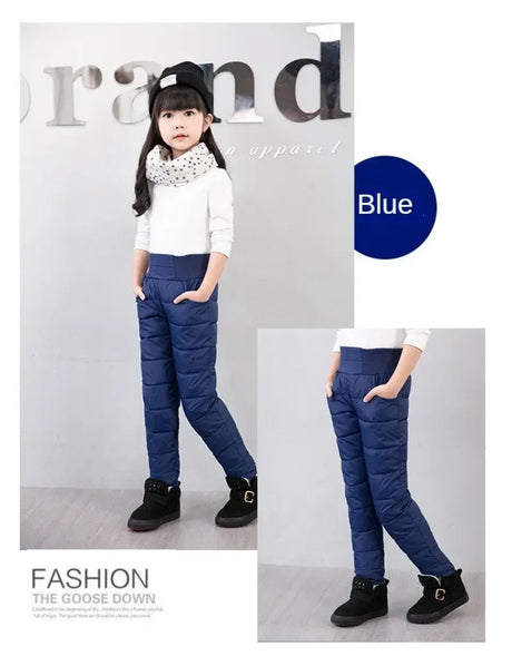 Kids Winter Warm Thicken Down Padded Ski Pants - Omega Lifestyles