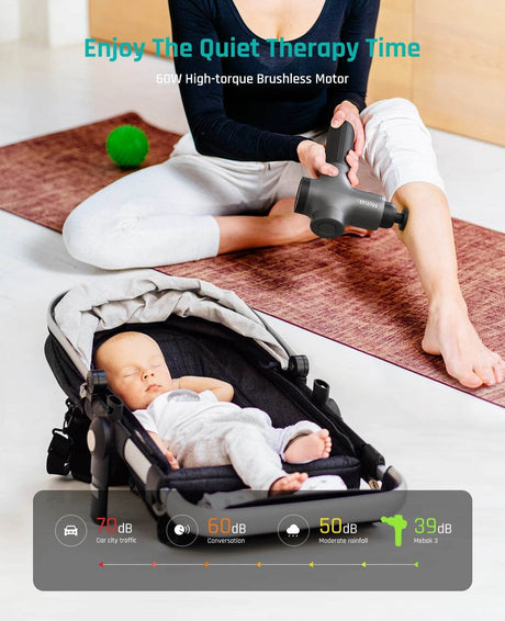 Professional Deep Tissue Percussion Massage Gun with 7 Heads - Omega Lifestyles