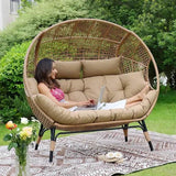 Oversized Double Egg Chair With Cushions - Omega Lifestyles