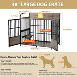 Heavy Duty Indoor XL Dog Crate With Adjustable Bowls - Omega Lifestyles