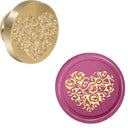 Wedding Heart Pattern Removable Brass Wax Seal Stamp - Omega Lifestyles
