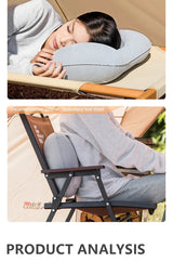 Inflatable Portable Camping Pillow With Built-In Pump - Omega Lifestyles