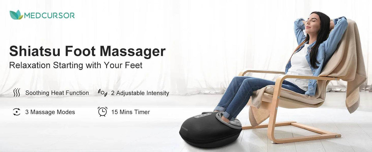 Shiatsu Electric Foot Massager With Heating Therapy - Omega Lifestyles