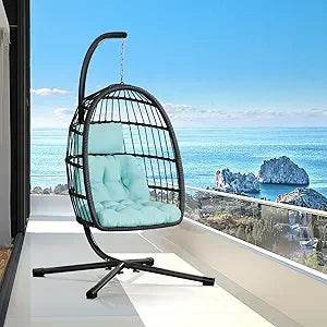 Outdoor Patio Egg Chair with Stand - Omega Lifestyles