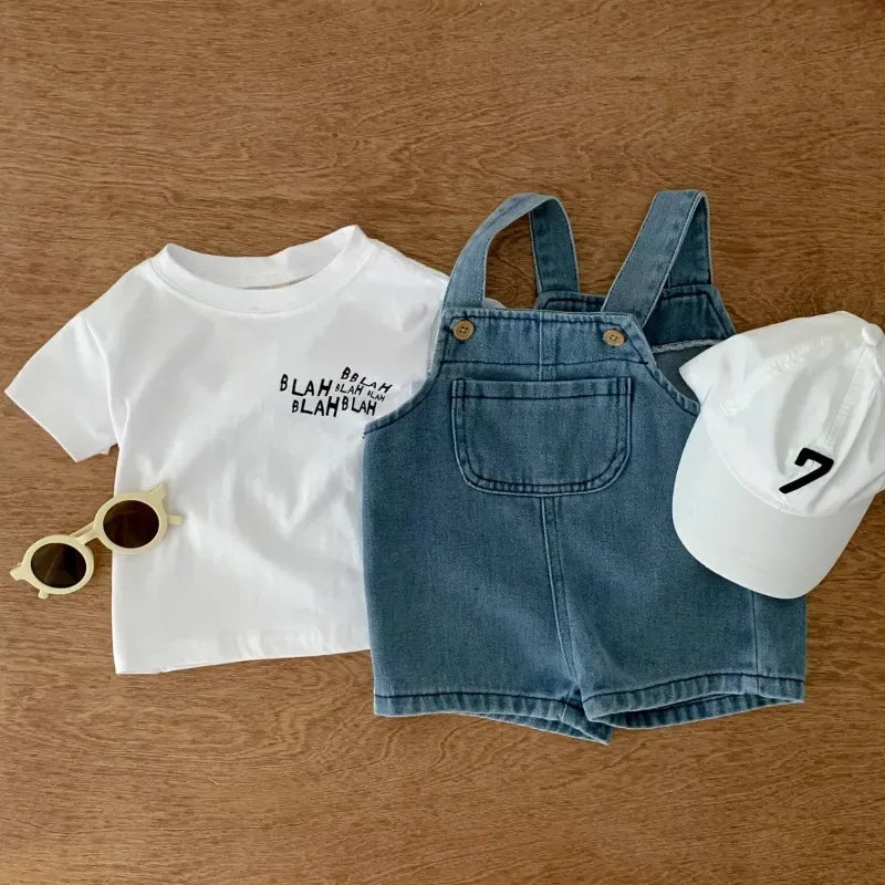 2-Piece Summer Cotton Polyester Baby Clothing Set - Omega Lifestyles