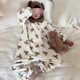 Cartoon Flannel Fleece Warm Winter Kids Pajamas - Omega Lifestyles