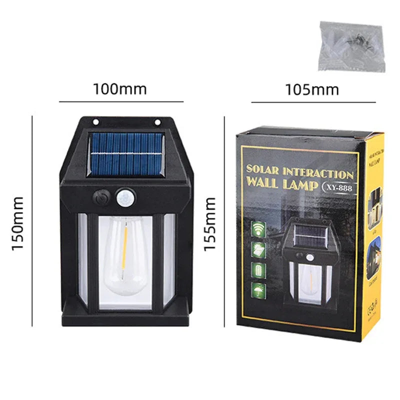 Outdoor Solar Waterproof Tungsten Filament Garden Wall Light - Omega Lifestyles