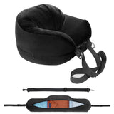 Travel Neck Pillow With Velvet Cover And Storage Bag - Omega Lifestyles