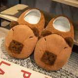Capybara Plush Indoor Winter Slip-On Cozy Slippers