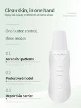 Deep Vibrate Ultrasonic Facial Skin Scrubber Cleaner Massage Device - Omega Lifestyles