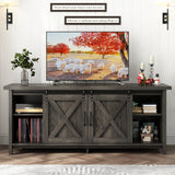 Farmhouse Sliding Barn Door Rustic TV Stand