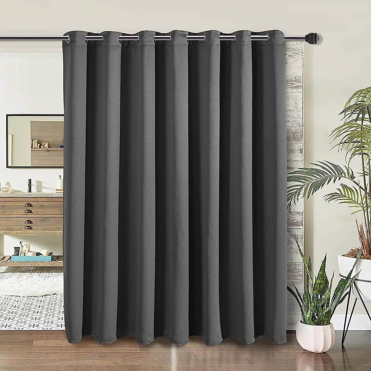 Noise Reduction Grommet Top Room Divider Curtain