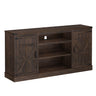 66-Inch Farmhouse Wooden TV Stand With Power Outlets