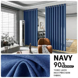 2-Piece Noise Reduction Grommet Top Room Divider Curtain