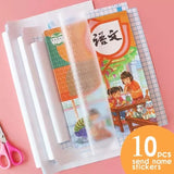 Pack of 10 Transparent Self-Adhesive Book Cover Film Set