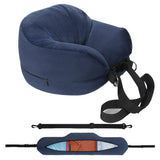 Travel Neck Pillow With Velvet Cover And Storage Bag - Omega Lifestyles